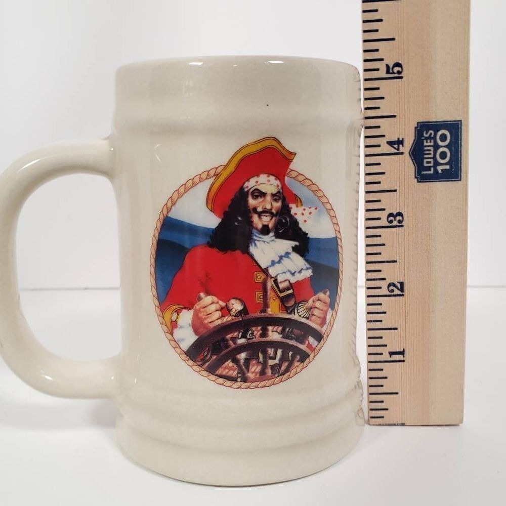 Captain Morgan Beer Stein Mug Cream Vintage Nautical Pirate Barware - Picture 7 of 8